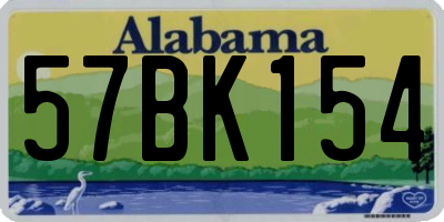 AL license plate 57BK154