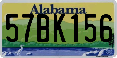 AL license plate 57BK156