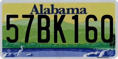 AL license plate 57BK160