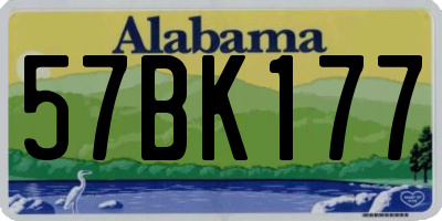 AL license plate 57BK177