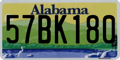 AL license plate 57BK180
