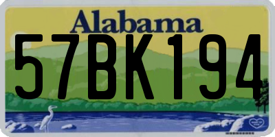 AL license plate 57BK194