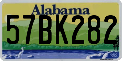 AL license plate 57BK282