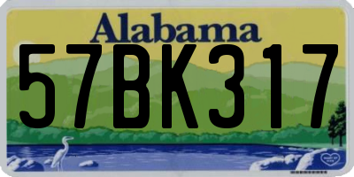 AL license plate 57BK317