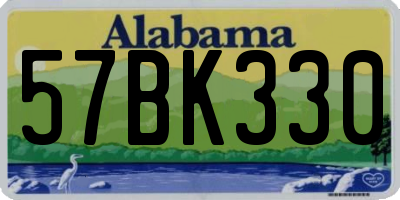 AL license plate 57BK330