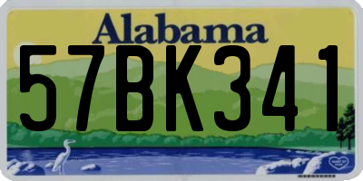AL license plate 57BK341