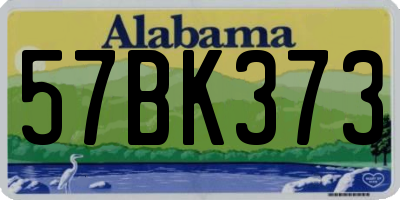 AL license plate 57BK373