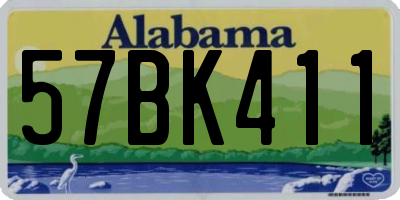 AL license plate 57BK411