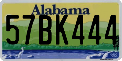 AL license plate 57BK444