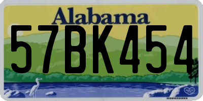 AL license plate 57BK454