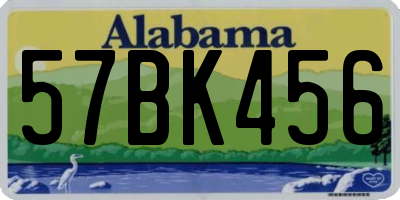 AL license plate 57BK456