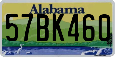 AL license plate 57BK460