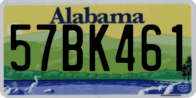 AL license plate 57BK461
