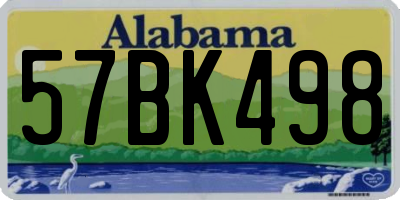 AL license plate 57BK498