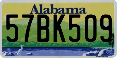 AL license plate 57BK509