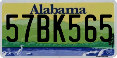AL license plate 57BK565