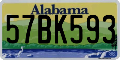 AL license plate 57BK593