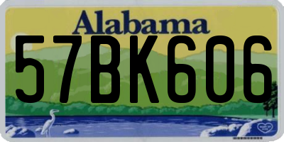 AL license plate 57BK606