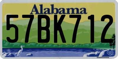 AL license plate 57BK712