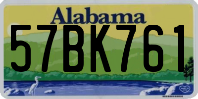AL license plate 57BK761