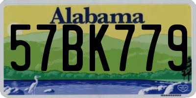 AL license plate 57BK779