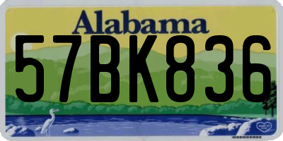 AL license plate 57BK836