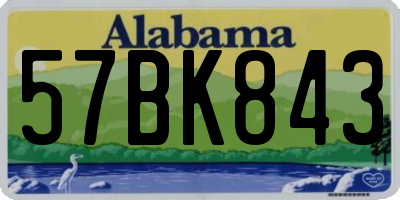 AL license plate 57BK843