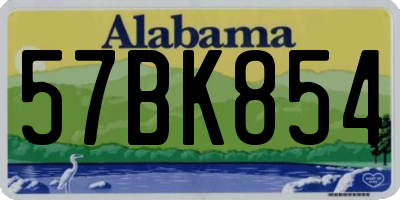 AL license plate 57BK854