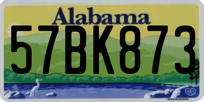 AL license plate 57BK873