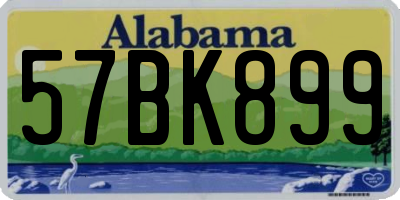 AL license plate 57BK899