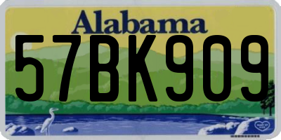 AL license plate 57BK909