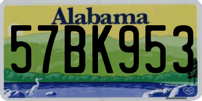 AL license plate 57BK953
