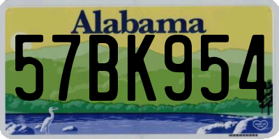 AL license plate 57BK954