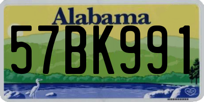 AL license plate 57BK991