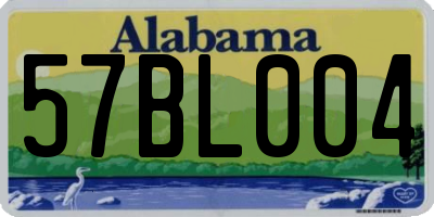 AL license plate 57BL004