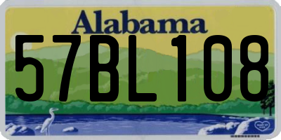 AL license plate 57BL108