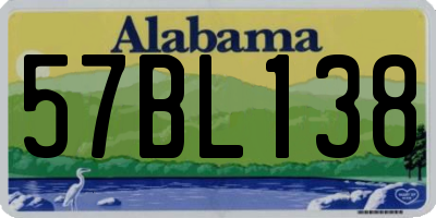 AL license plate 57BL138