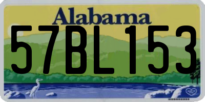 AL license plate 57BL153