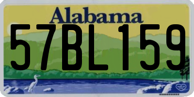 AL license plate 57BL159