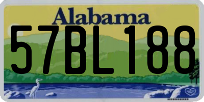 AL license plate 57BL188