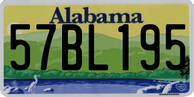 AL license plate 57BL195