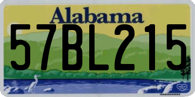 AL license plate 57BL215