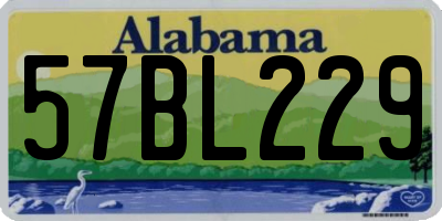 AL license plate 57BL229