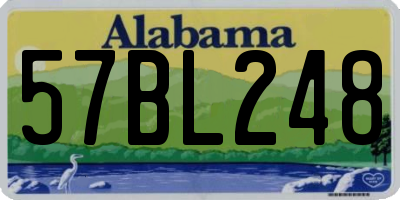 AL license plate 57BL248