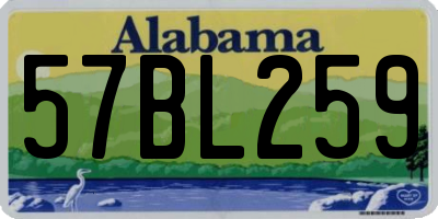 AL license plate 57BL259