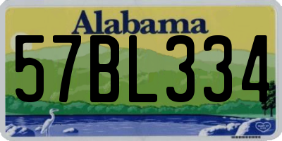 AL license plate 57BL334