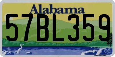 AL license plate 57BL359
