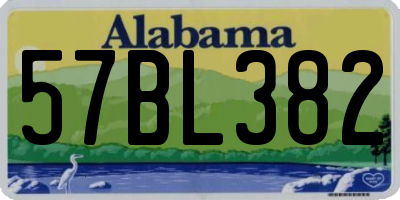 AL license plate 57BL382