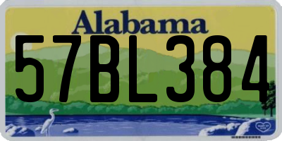 AL license plate 57BL384
