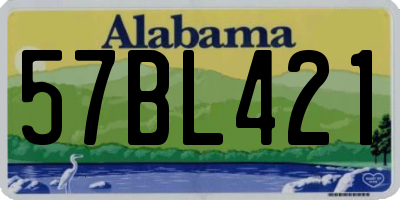 AL license plate 57BL421
